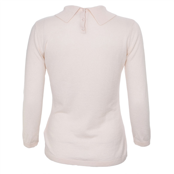 Ted Baker Womens Pink Bronty Sparkle Jumper With Collar #2