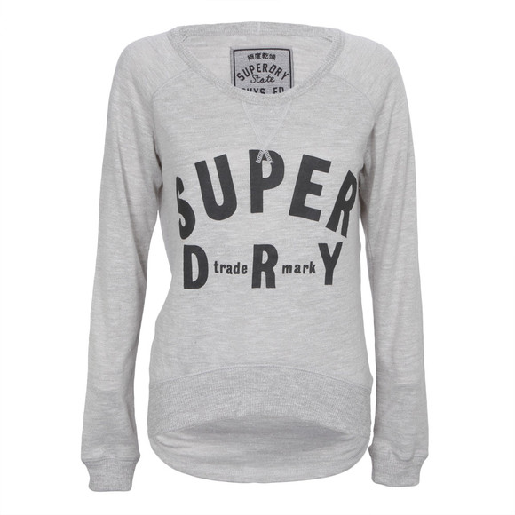 Superdry Womens Grey Superdry Slouch Crew #1