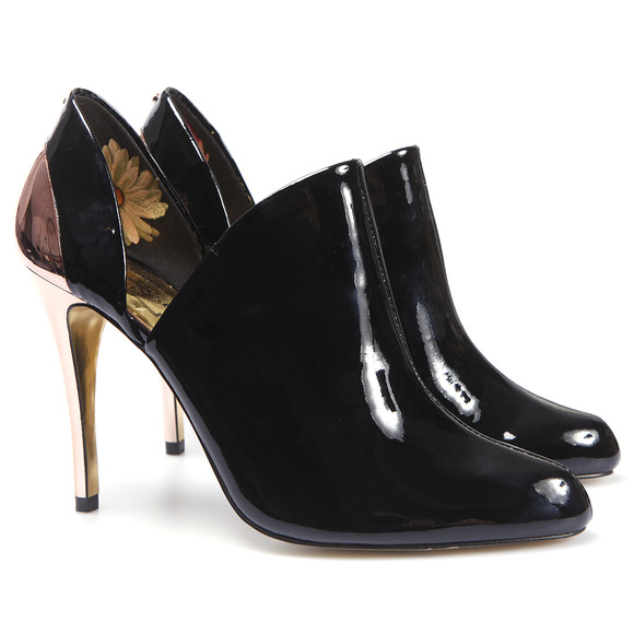 Ted Baker Womens Black Ted Baker Alenk Metal Cut Out Shoe Boot #2