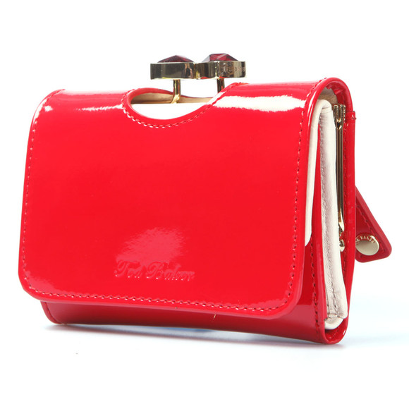 Ted Baker Womens Red Ted Baker Tyro Bow Crystal Top Small Purse #2