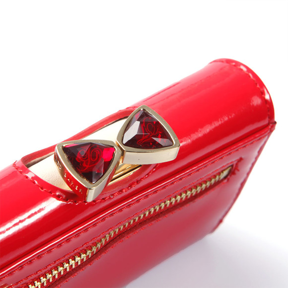 Ted Baker Womens Red Ted Baker Tyro Bow Crystal Top Small Purse #3