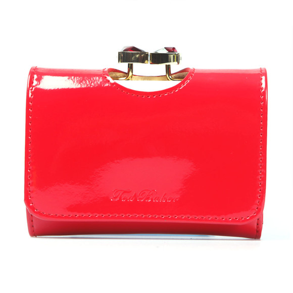 Ted Baker Womens Red Ted Baker Tyro Bow Crystal Top Small Purse #1