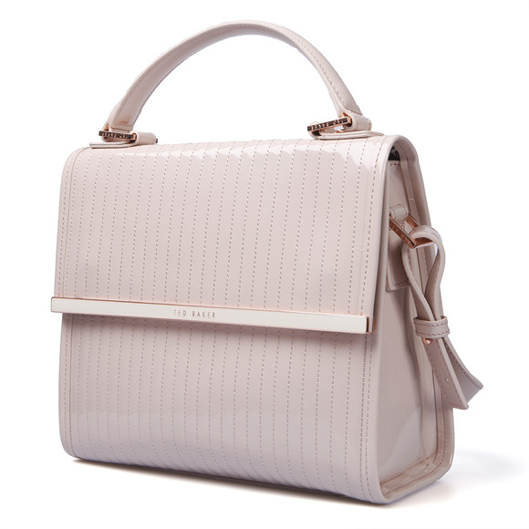 Ted Baker Womens Pink Ted Baker Light Pink Suno Quilted Enamel Mini Tote Bag #2