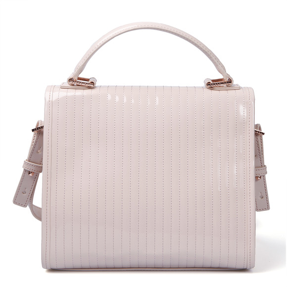Ted Baker Womens Pink Ted Baker Light Pink Suno Quilted Enamel Mini Tote Bag #4