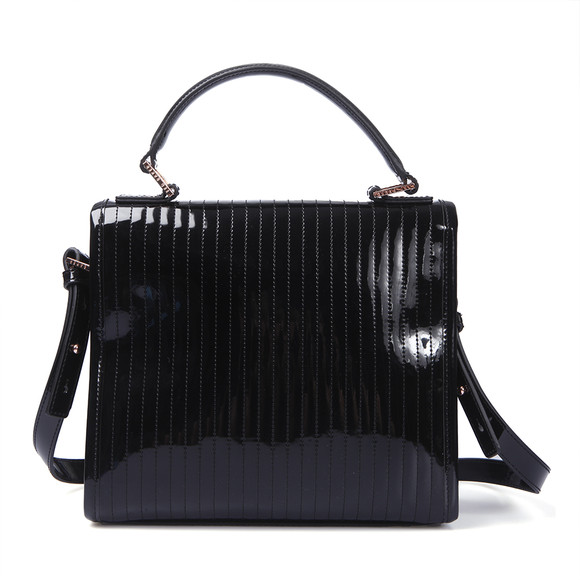 Ted Baker Womens Black Ted Baker Black Suno Quilted Enamel Mini Tote Bag main image
