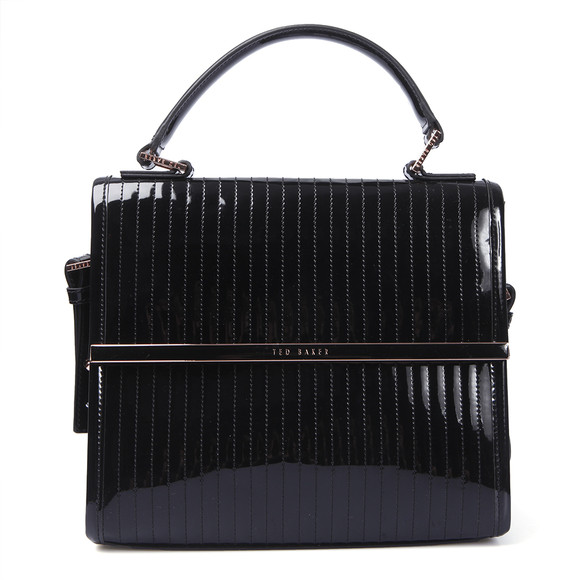 Ted Baker Womens Black Ted Baker Black Suno Quilted Enamel Mini Tote Bag main image