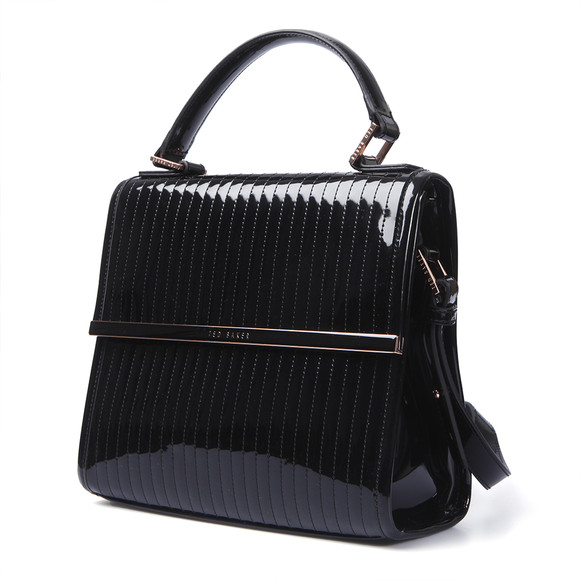 Ted Baker Womens Black Ted Baker Black Suno Quilted Enamel Mini Tote Bag main image