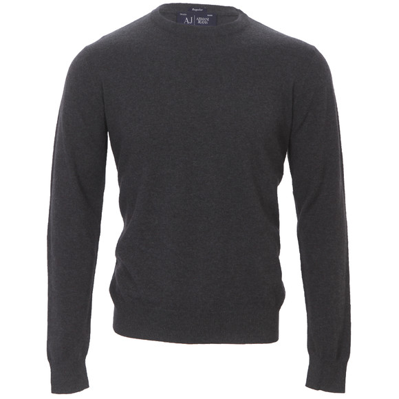 Armani Jeans Mens Grey Armani Jeans 06W76 Knitted Crew Jumoer #1