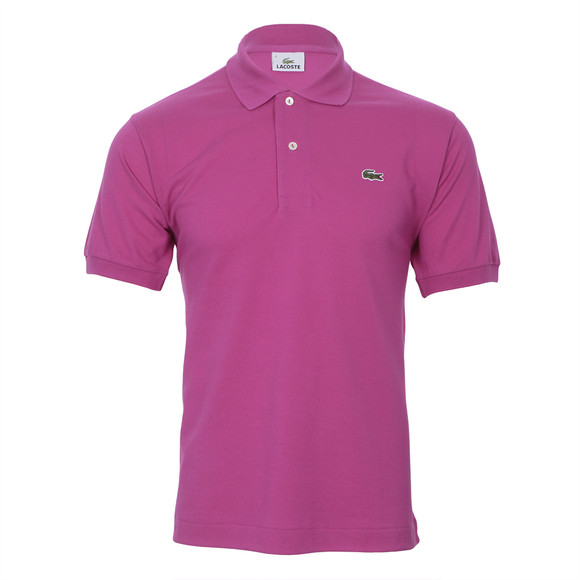 Lacoste Mens Pink L1212 Chardon Z7D Plain Polo Shirt main image