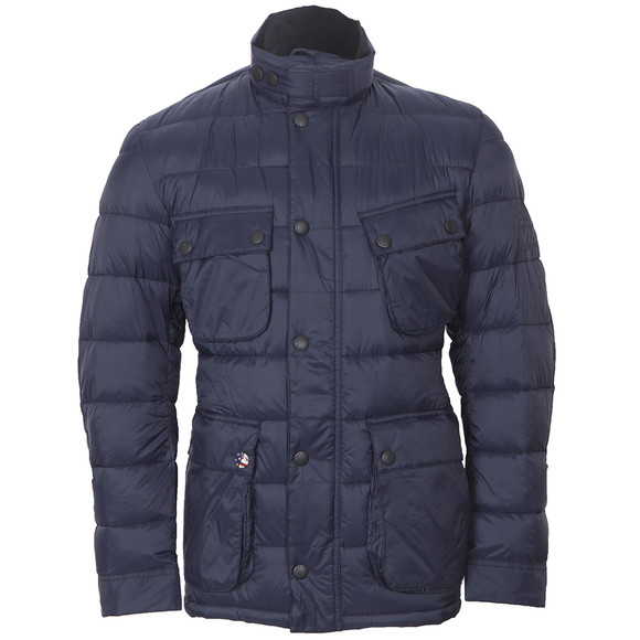 Barbour Int. Steve McQueen Mens Blue  Jefferies Baffle Quilted Jacket main image