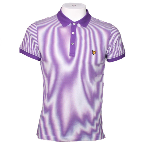 Lyle & Scott Mens Iodine Lyle & Scott Iodine Fine Stripe Polo main image
