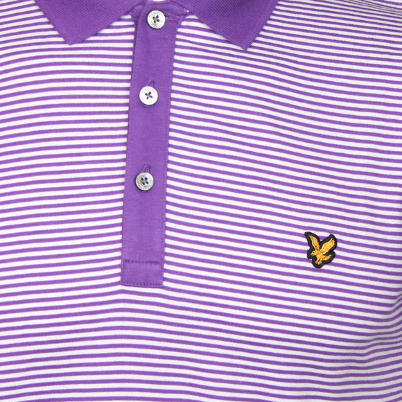 Lyle & Scott Mens Iodine Lyle & Scott Iodine Fine Stripe Polo main image