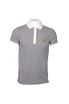 Lyle & Scott Mens White Lyle & Scott Ivory Fine Stripe Polo