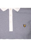 Lyle & Scott Mens White Lyle & Scott Ivory Fine Stripe Polo