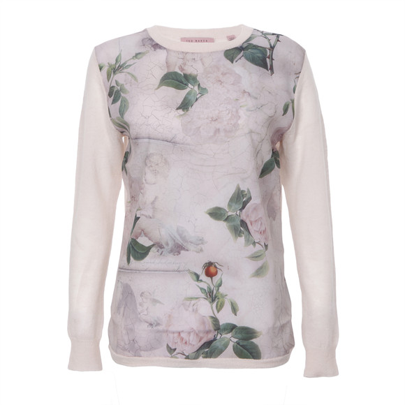 Ted Baker Womens Pink Ted Baker Sissi Timeless Romantic Print Jumper #1