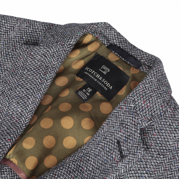Scotch & Soda Mens Grey Scotch & Soda Tweedy Wool Grey Blazer main image