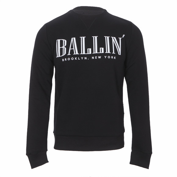 Criminal Damage Mens Black Criminal Damage Ballin Crew Sweat main image