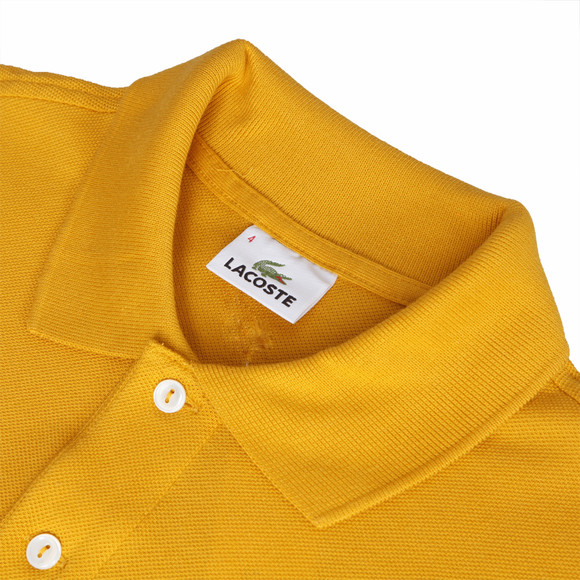 Lacoste Mens Yellow L1212 Curcuma Plain Polo Shirt #2