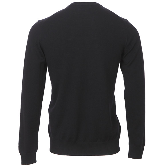 J.Lindeberg Mens Black Lyle Black Merino Knit Jumper #2