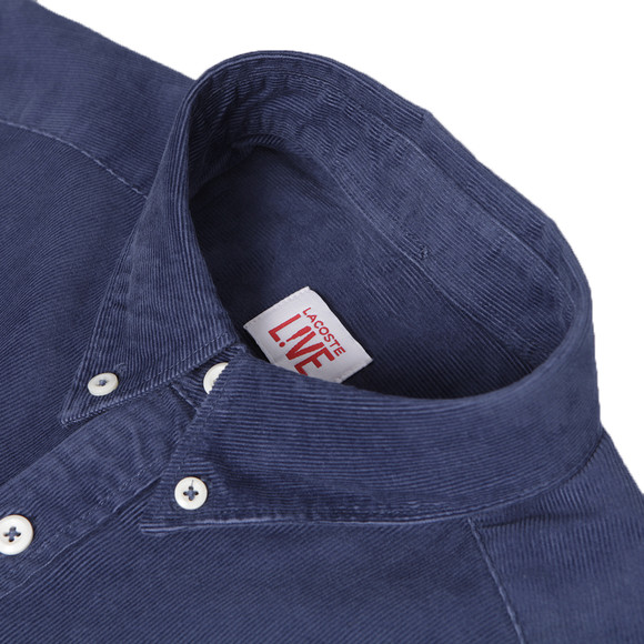 Lacoste Live Mens Blue Lacoste L!ve CH5222 Quessant Cord Shirt main image