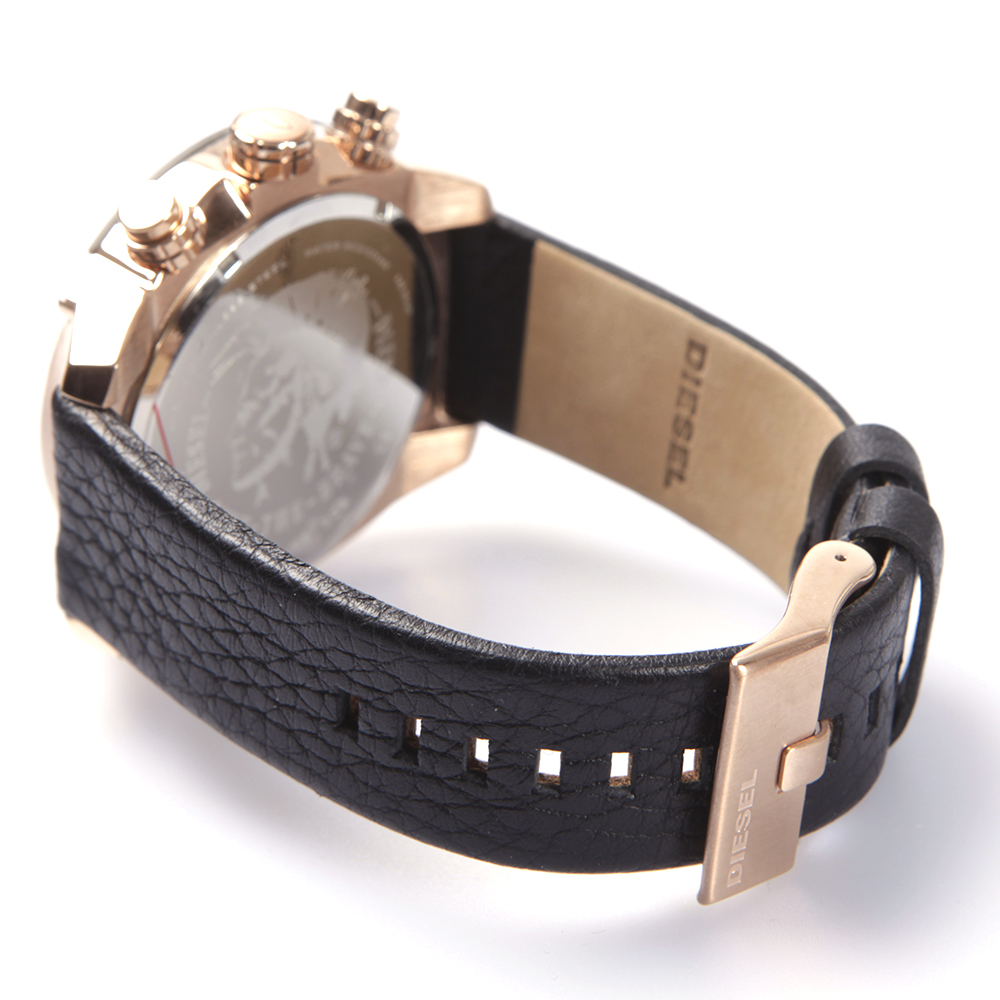 Diesel DZ4297 Overflow Leather Strap Chrono Watch Masdings