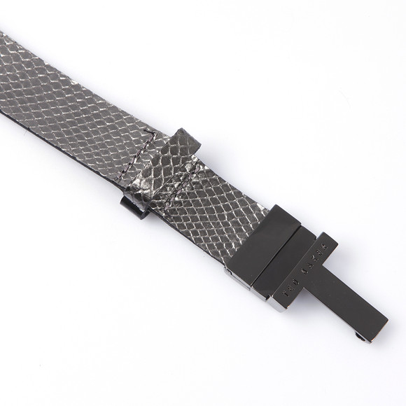 Ted Baker Womens Black Ted Baker Lumba T Logo Reversible Belt #2
