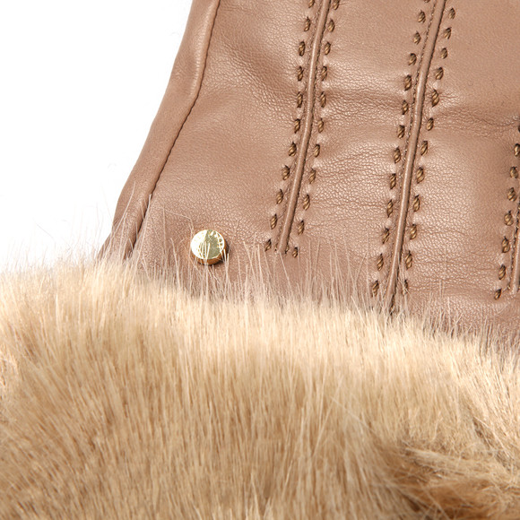Ted Baker Womens Beige Ted Baker Jania Fur Lined Leather Glove #3