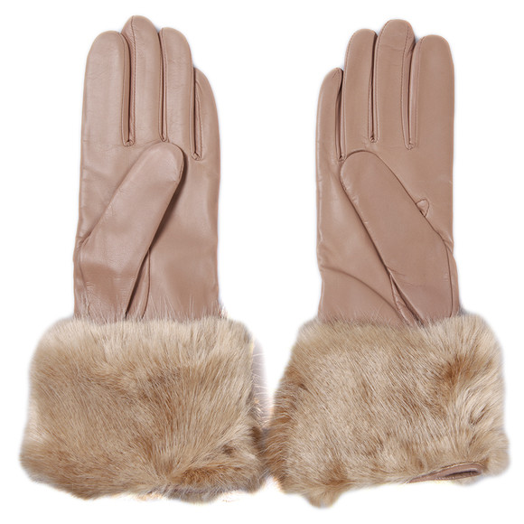 Ted Baker Womens Beige Ted Baker Jania Fur Lined Leather Glove #4