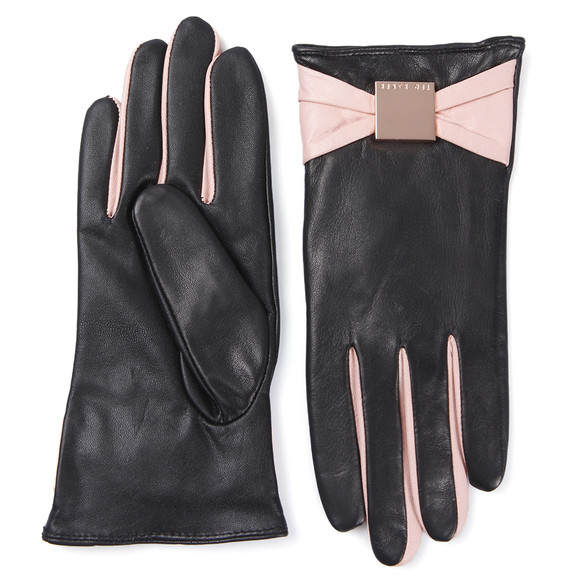 Ted Baker Womens Pink Ted Baker Bowe Leather Tech Glove #1