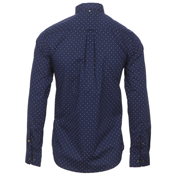 Pretty Green Mens Blue Pretty Green Printed Dot Shirt main image