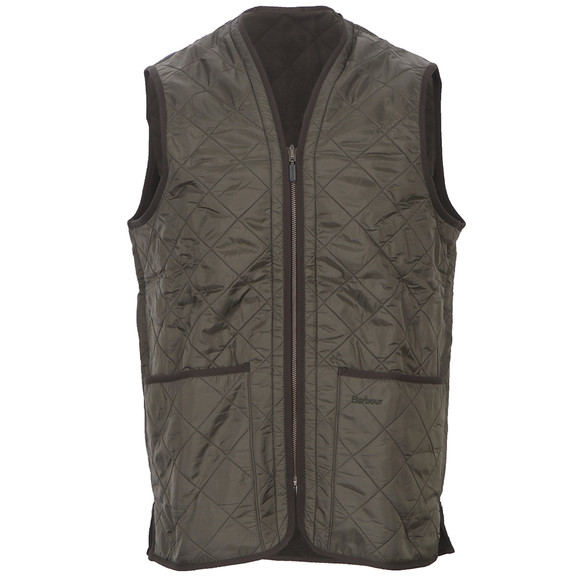 Barbour Lifestyle Mens Green Polarquilt Waistcoat/Zip In main image