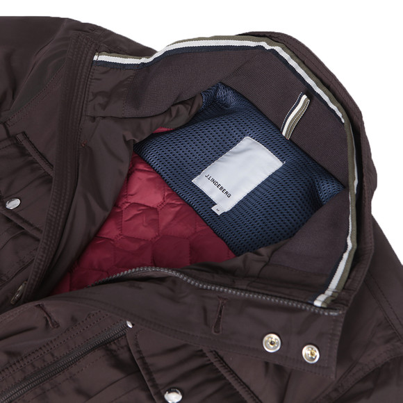 J.Lindeberg Mens Brown Bailey Structured Poly Jacket #2