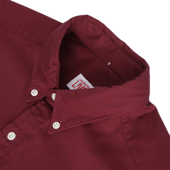 Lacoste Live Mens Red Lacoste L!ve CH0803 Pinot Plain Shirt #4