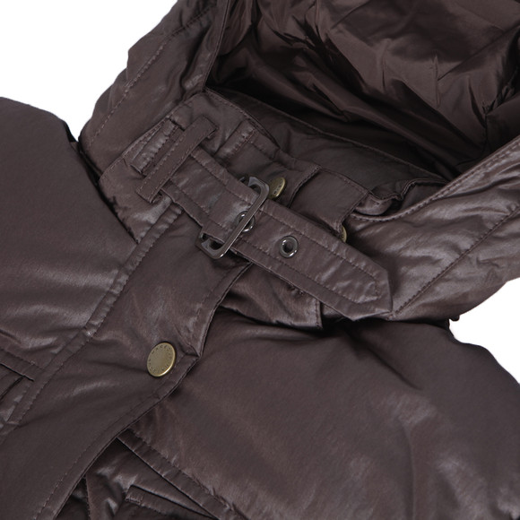 Barbour International Womens Brown Nation Down Quilted Jacket #4
