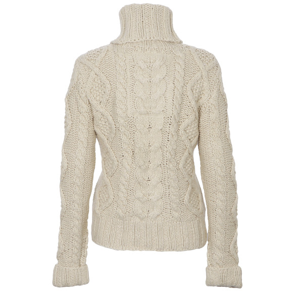 Superdry Womens Off-White Superdry Hamilton Roll Neck Jumper  #2