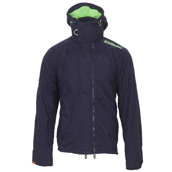 Superdry Mens Blue Superdry Hooded Navy/Green Arctic Pop Windcheater main image