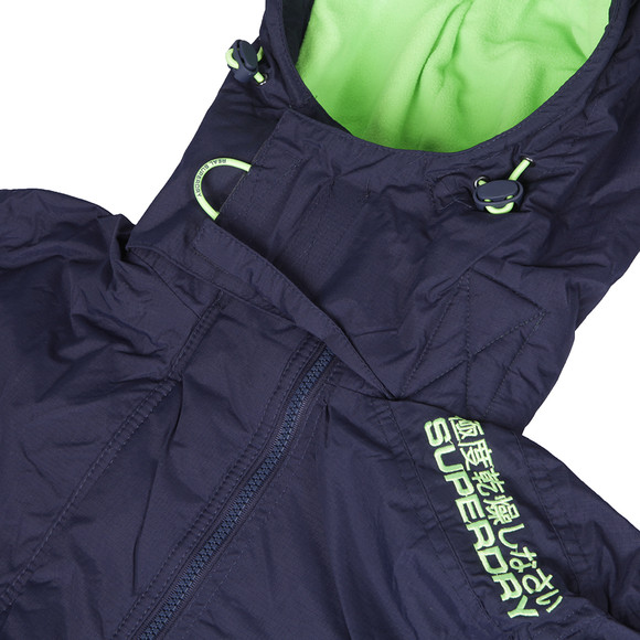 Superdry Mens Blue Superdry Hooded Navy/Green Arctic Pop Windcheater main image
