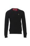Luke 1977 Mens Black Luke Beechball Black V Neck Jumper