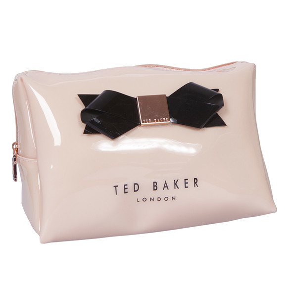 Ted Baker Womens Pink Ted Baker Light Pink Jenika Large Bow Wash Bag #1