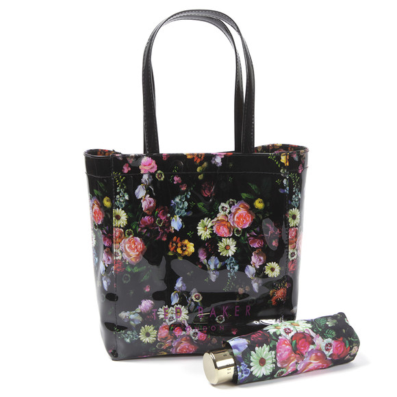 Ted Baker Womens Black Ted Baker Senny Oil Painting Umbrella Icon Bag #6