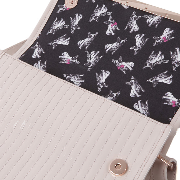 Ted Baker Womens Pink Ted Baker Light Pink Suno Quilted Enamel Mini Tote Bag #5