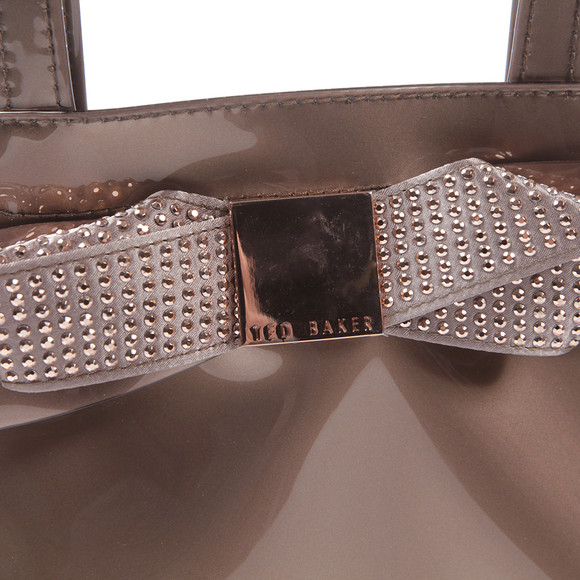 Ted Baker Womens Bronze Ted Baker Ticon Rosegold Metallic Small Bow Gem Ikon Bag #3
