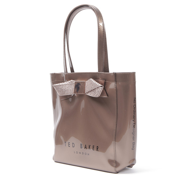 Ted Baker Womens Bronze Ted Baker Ticon Rosegold Metallic Small Bow Gem Ikon Bag #4