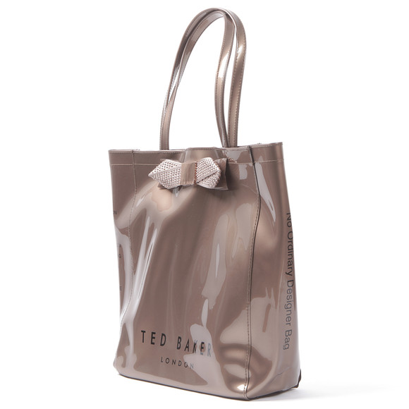 Ted Baker Womens Bronze Ted Baker Gemcon Rosegold Metallic Bow Gem Ikon Bag #4