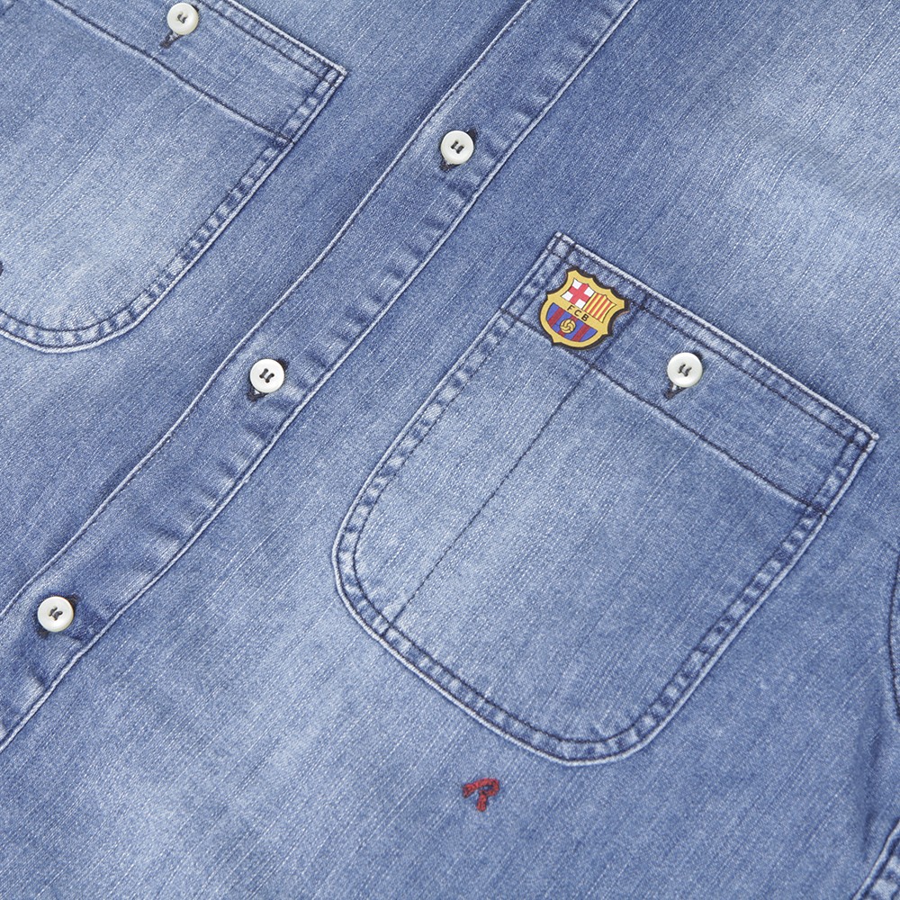 Replay Barcelona Logo Denim Shirt | Masdings