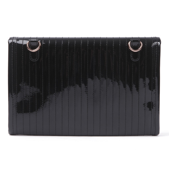 Ted Baker Womens Black Ted Baker Kirah Quilted Enamel Mini Ipad Xbody Bag #4