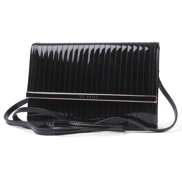 Ted Baker Womens Black Ted Baker Kirah Quilted Enamel Mini Ipad Xbody Bag #5