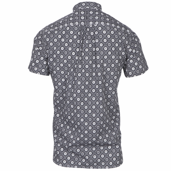 Paul Smith Red Ear Mens Black Paul Smith Red Ear All Over Pattern Short Sleeve Shirt #4