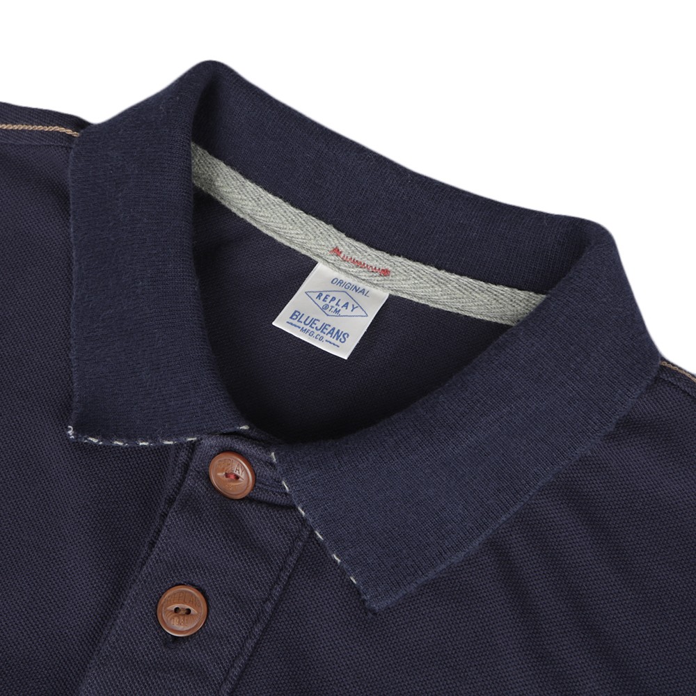 REPLAY Mens Navy Polo