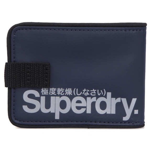 Superdry Mens Blue Superdry Pop Strap Tarp Navy/Silver Wallet main image